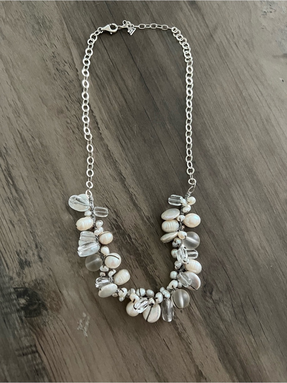 Silpada Sterling silver Pearl and Crystal Cluster Necklace - Women Jewelry